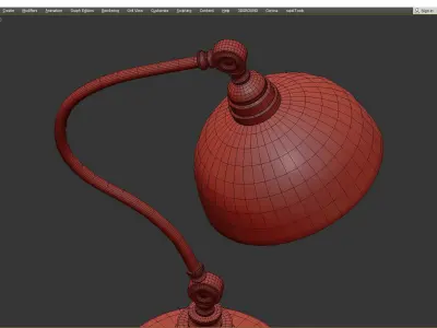 Modern Industrial Desk Lamp Low-poly 3D model