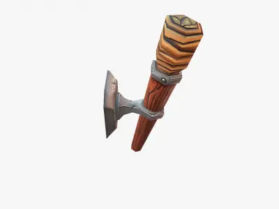 Torch Hand Paint Low-poly 3D model