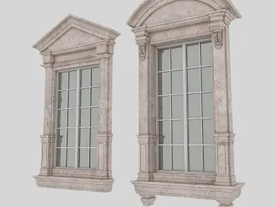 Classical Windows 2 Low-poly 3D model