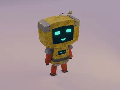 Cute Robot 3D model 2