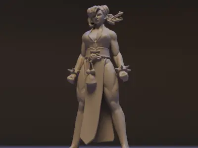 Chun-Li 3D print model