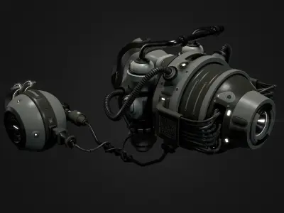 Podracer futuristic robot 3D model