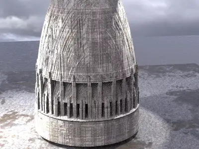 Sci-Fi Dome City Structures 3D model
