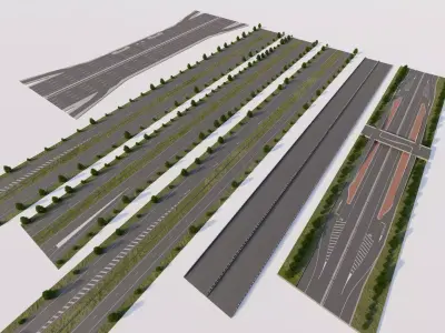 Road Pack - Extended-City Roads 3D model purchase