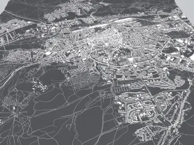 Cityscape Kosice Slovakia 3D model