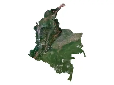 Colombia Terrain 3D Map  3D model