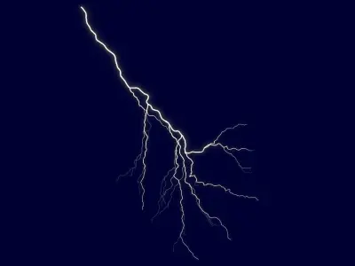 Realistic 3D Lightning CA-18 Low-poly 3D model