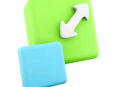 3d  Scalability or scalable system cartoon icon 3D model