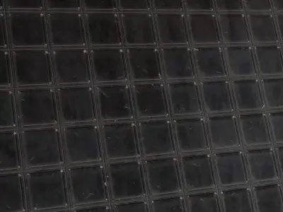 Dark Geometric Arabesque Grille PBR SEAMLESS Texture