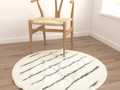 Round Rug Set 212 3D model