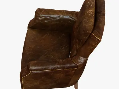Chelsea Classic Man Room Distressed Cigar Leather Arm Chair 3D model