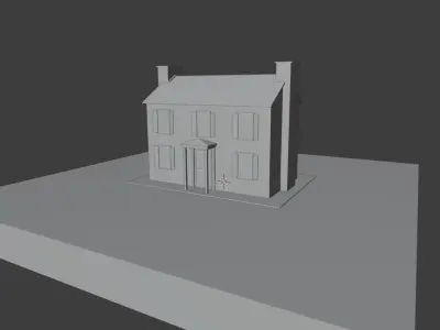 European House Low-poly 3D model