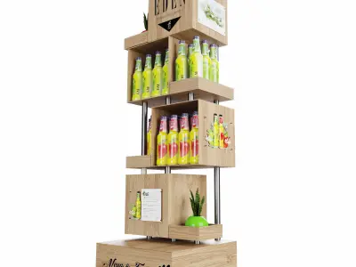 Floor Stand Product Display and Box Sleeve 3D model