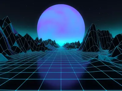 Sci-fi Environment Low-poly 3D model