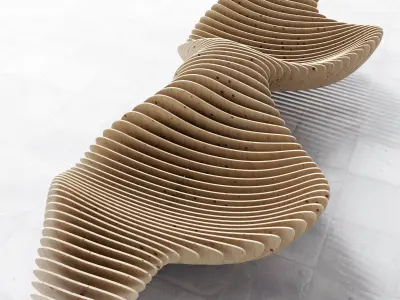 Parametric bench 3D model