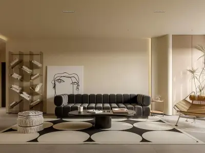 apartment interior scenes        3D model 7