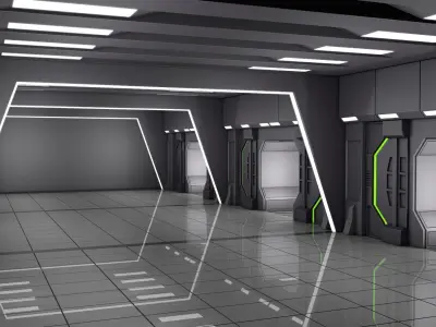Sci Fi Room 3D model 68