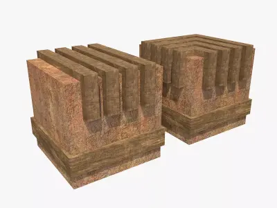 Urban seat Low-poly 3D model