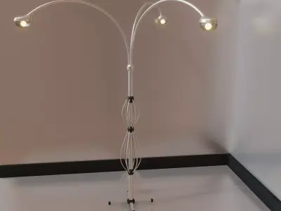 Pedestal Lamp Low-poly 3D model