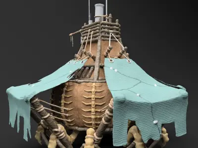 Fantasy Crab-like House 3D model