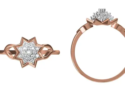 Light Weight Wedding Engagement Women Ring STL JCD Details 3D print model