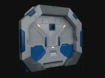 Sci-Fi Door 01  Low-poly 3D model