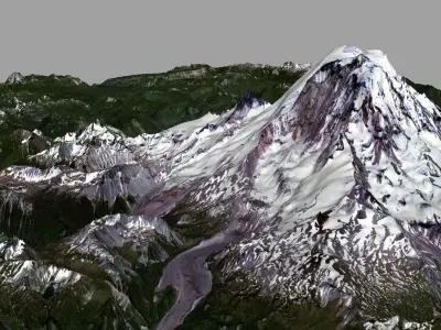 Mount Rainier 3D model