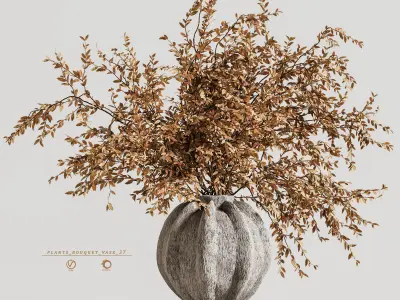 plants bouquet vase 37 3D model