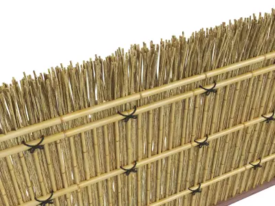 Bamboo fence 3D model