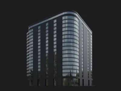 S-Curve Towers 3D model