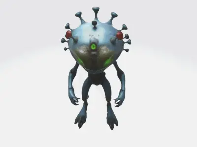 humanoid virus 3D model