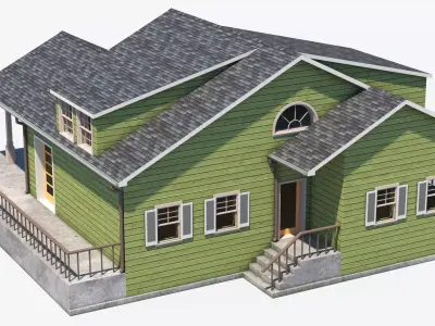 Residential House 5 Low-poly 3D model