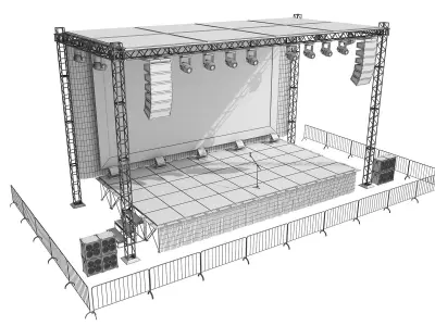 Concert Stage 3D model buy