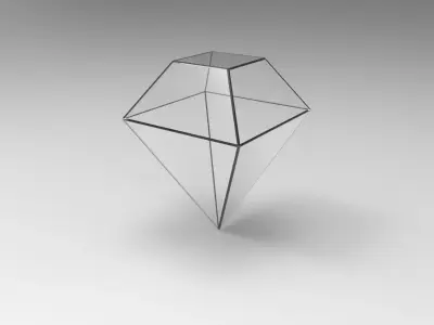 diamond glass pyramid Free 3D model