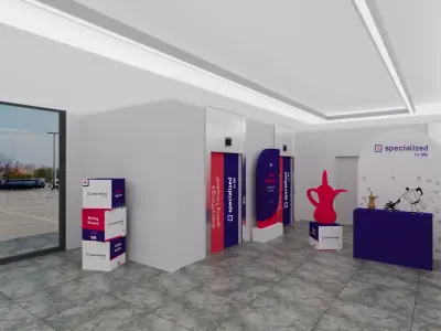 full event stage with gate 3D model 3D model