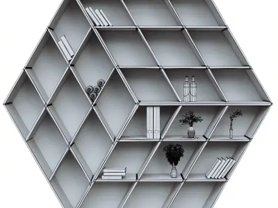 Wardrobe with decorative set 3D model order