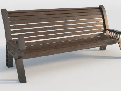 Bench 2Cats 3D model