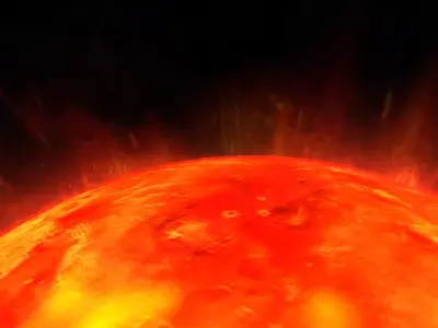 Alien Sun Low-poly 3D model
