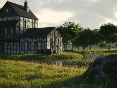 Medieval Landscape 3d Scene 3D model