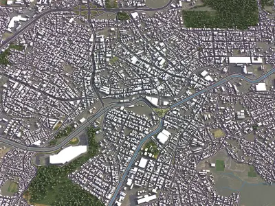 Betim - 3D City Model Low-poly 3D model