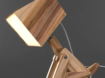 Dogi Adjustable Wooden Table Lamp 3D model