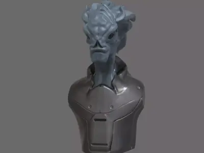 Alien Bust 3D print model buy