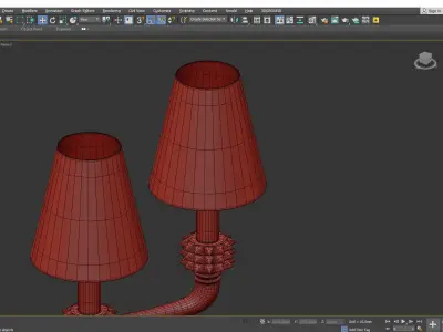 Rotterdam 5563 02 Wall Sconce Low-poly 3D model