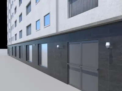 Pack of 20 Buildings Low-poly 3D model