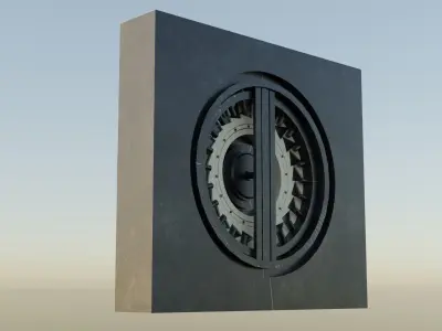 Bank Vault Door 3D model