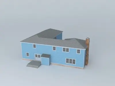 Blue House Free 3D model