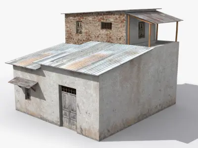 Slum h old house Low-poly 3D model