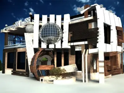 Villa at the mountain  3D model