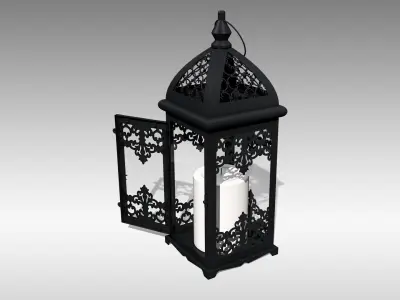 Metal Lantern 03 Low-poly 3D model