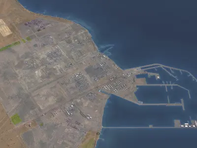 Al Khor - 3D City Model Low-poly 3D model